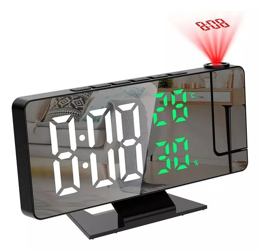 Reloj Despertador Con Proyector De 180°